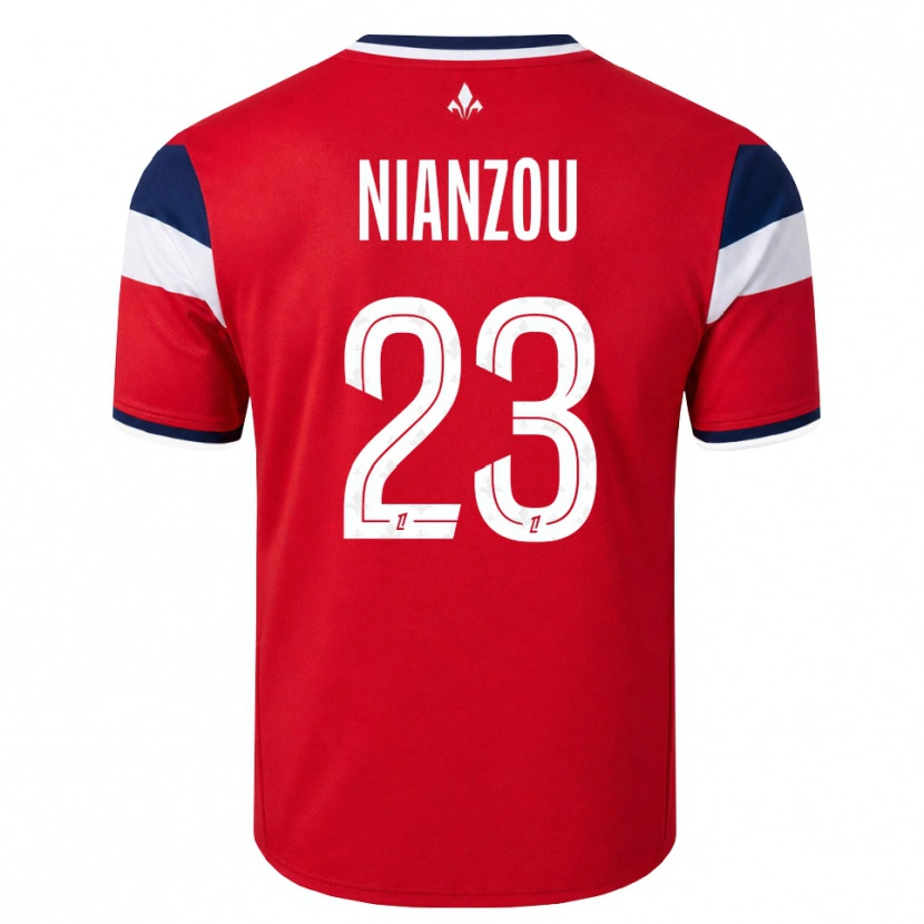 Danxen Dames Tanguy Nianzou #23 Rood Wit Koninklijk Blauw Thuisshirt Thuistenue 2026/27 T-Shirt België