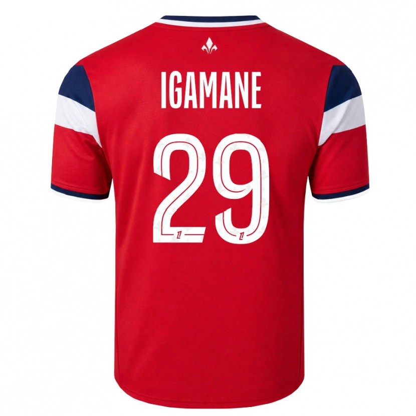 Danxen Dames Hamza Igamane #29 Rood Wit Koninklijk Blauw Thuisshirt Thuistenue 2026/27 T-Shirt België