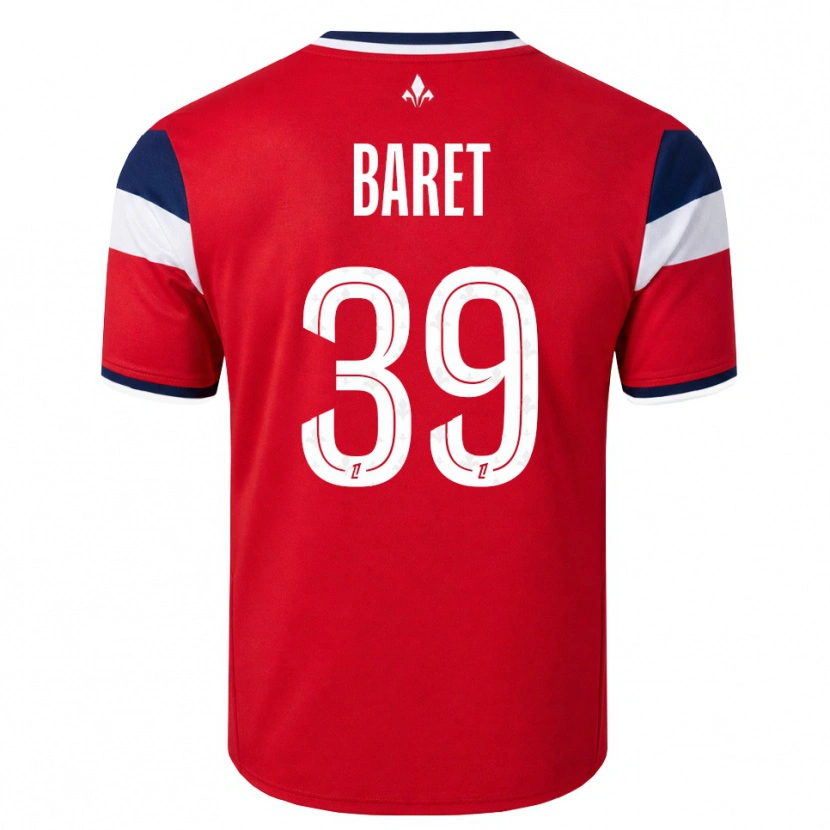 Danxen Dames Lilian Baret #39 Rood Wit Koninklijk Blauw Thuisshirt Thuistenue 2026/27 T-Shirt België