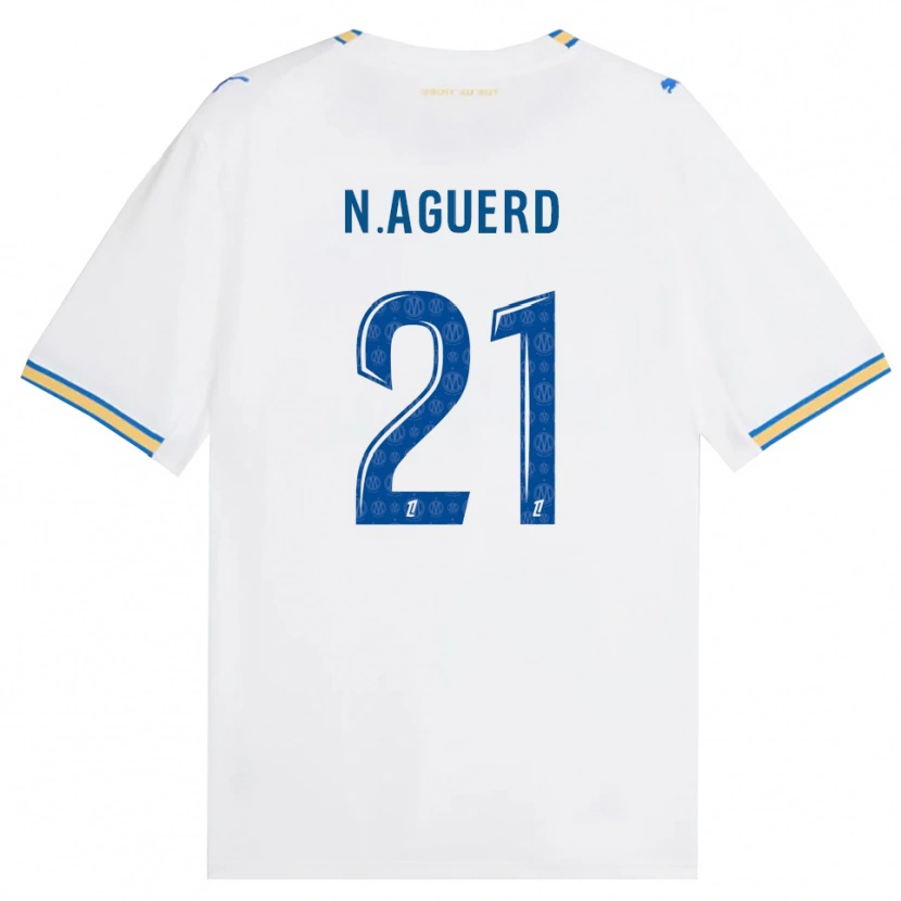Danxen Dames Nayef Aguerd #21 Dodgerblauw Wit Thuisshirt Thuistenue 2026/27 T-Shirt België