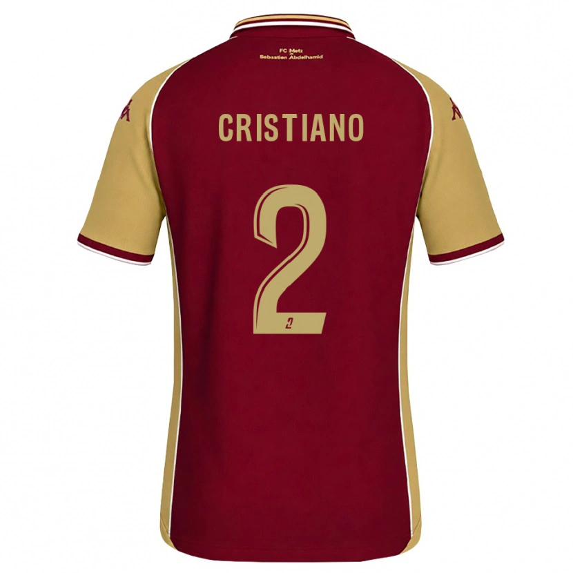 Danxen Dames Cristiano De Castro Rolo #2 Goudenrood Donkerrood Thuisshirt Thuistenue 2026/27 T-Shirt België