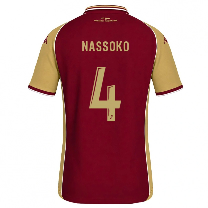 Danxen Dames Abdoulaye Nassoko #4 Goudenrood Donkerrood Thuisshirt Thuistenue 2026/27 T-Shirt België