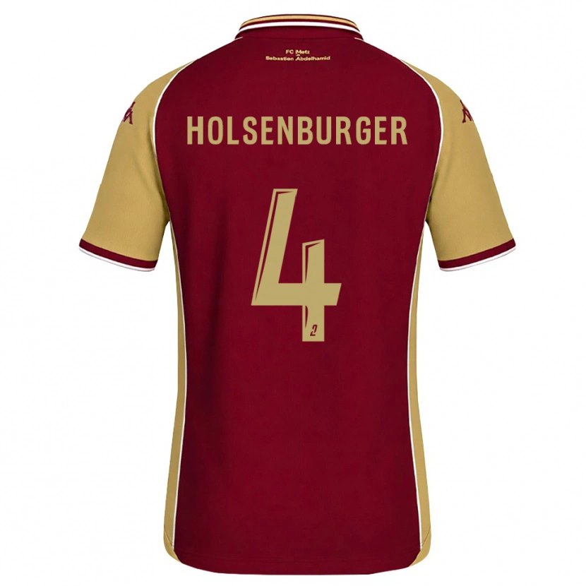 Danxen Dames Ruben Holsenburger #4 Goudenrood Donkerrood Thuisshirt Thuistenue 2026/27 T-Shirt België