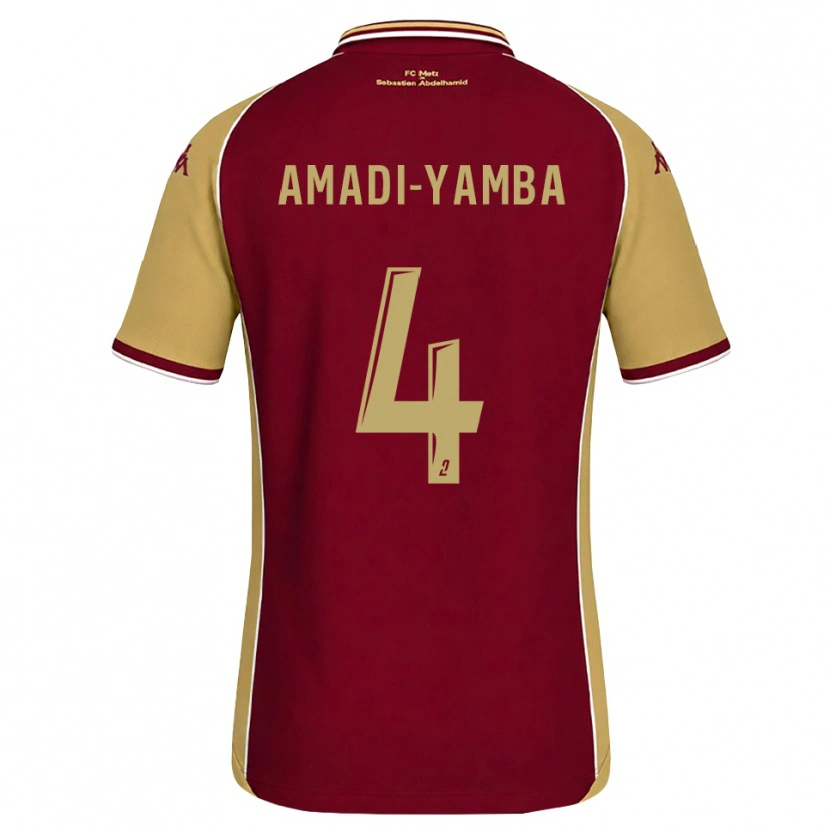 Danxen Dames Nelson Amadi-Yamba #4 Goudenrood Donkerrood Thuisshirt Thuistenue 2026/27 T-Shirt België