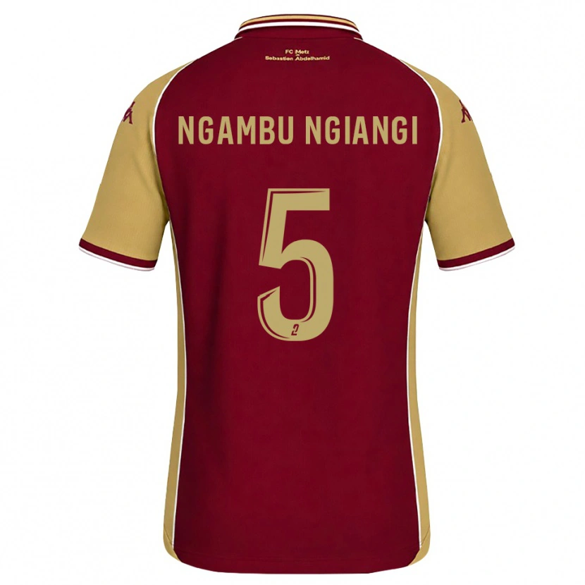 Danxen Dames Esther Ngambu Ngiangi #5 Goudenrood Donkerrood Thuisshirt Thuistenue 2026/27 T-Shirt België