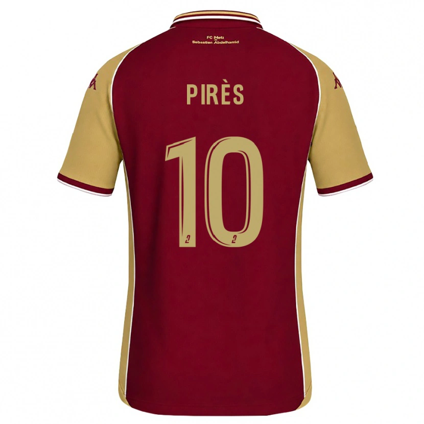 Danxen Dames Théo Pirès #10 Goudenrood Donkerrood Thuisshirt Thuistenue 2026/27 T-Shirt België