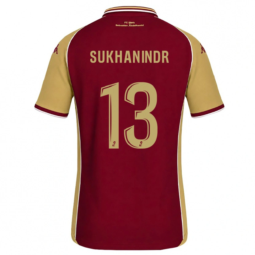 Danxen Dames Suparith Sukhanindr #13 Goudenrood Donkerrood Thuisshirt Thuistenue 2026/27 T-Shirt België