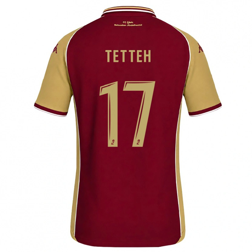 Danxen Dames Benjamin Tetteh #17 Goudenrood Donkerrood Thuisshirt Thuistenue 2026/27 T-Shirt België