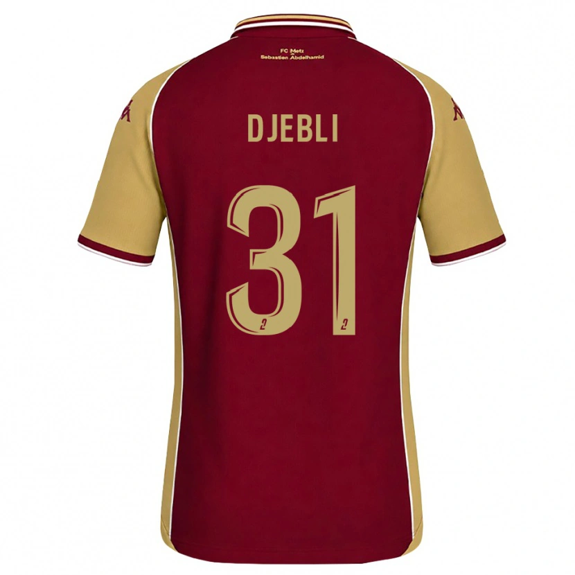 Danxen Dames Assia Djebli #31 Goudenrood Donkerrood Thuisshirt Thuistenue 2026/27 T-Shirt België