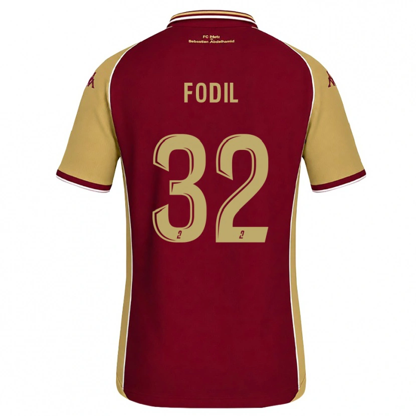Danxen Dames Maria Fodil #32 Goudenrood Donkerrood Thuisshirt Thuistenue 2026/27 T-Shirt België