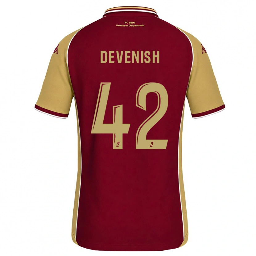 Danxen Dames Cristian Devenish #42 Goudenrood Donkerrood Thuisshirt Thuistenue 2026/27 T-Shirt België