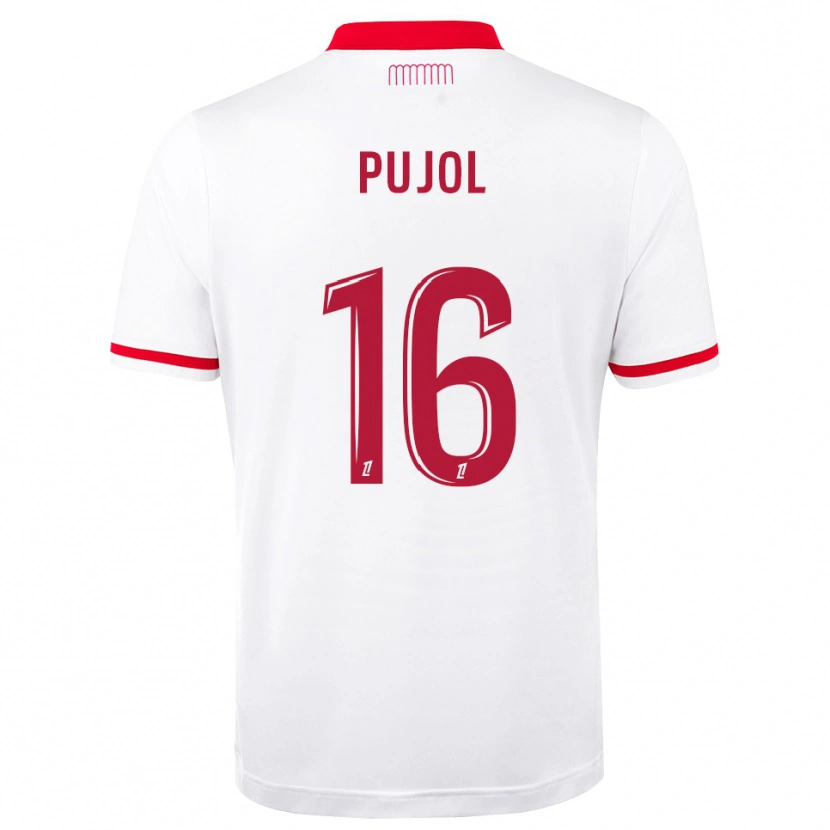 Danxen Dames Yoann Pujol #16 Rood Wit Thuisshirt Thuistenue 2026/27 T-Shirt België
