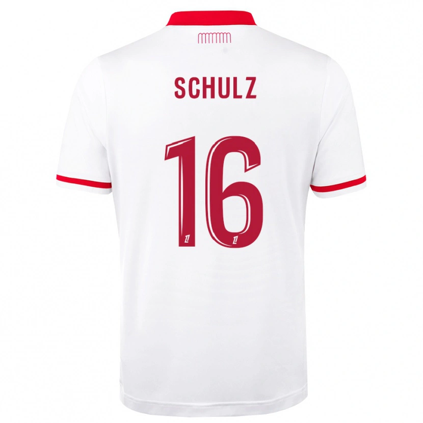 Danxen Dames Ethan Schulz #16 Rood Wit Thuisshirt Thuistenue 2026/27 T-Shirt België