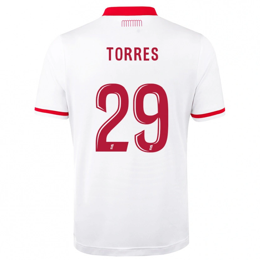 Danxen Dames Louis Torres #29 Rood Wit Thuisshirt Thuistenue 2026/27 T-Shirt België