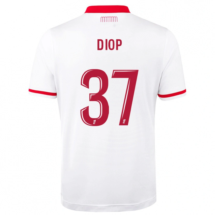 Danxen Dames Edan Diop #37 Rood Wit Thuisshirt Thuistenue 2026/27 T-Shirt België