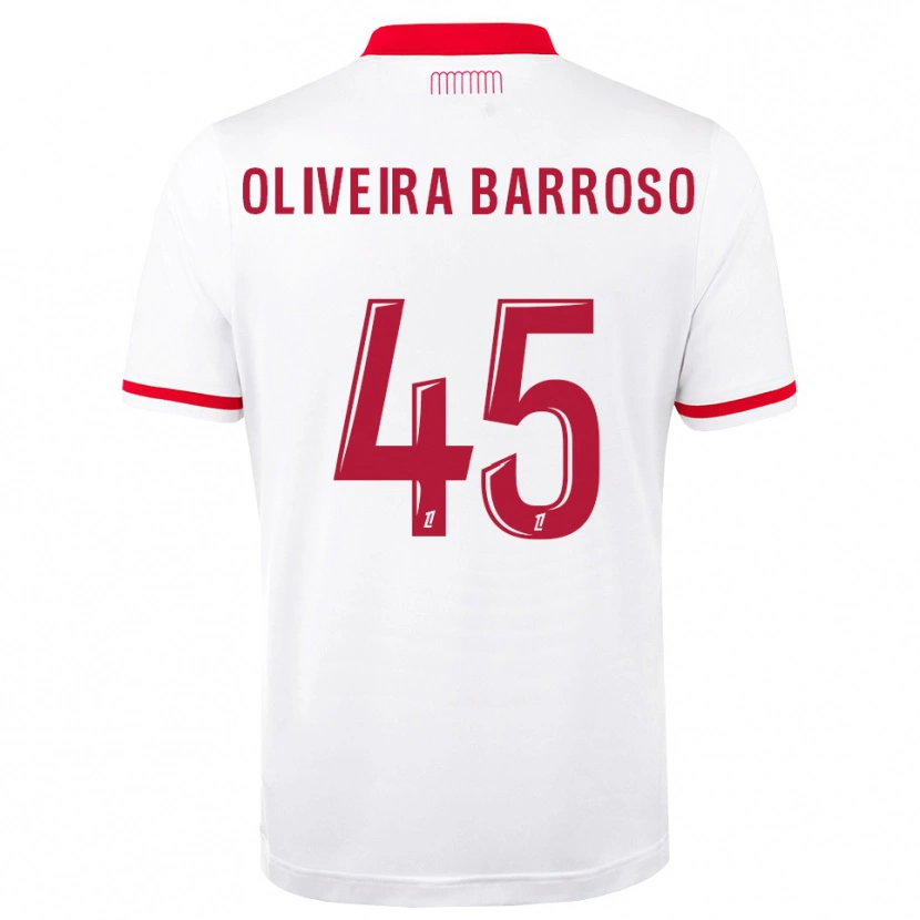 Danxen Dames Mickael Oliveira Barroso #45 Rood Wit Thuisshirt Thuistenue 2026/27 T-Shirt België
