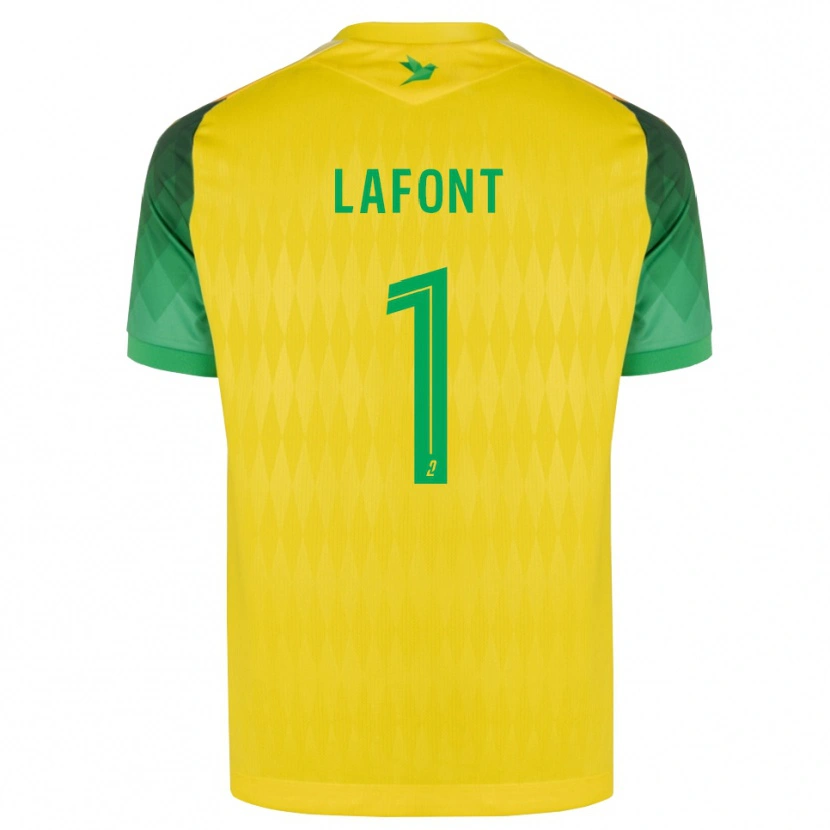 Danxen Dames Alban Lafont #1 Geel Groen Rood Thuisshirt Thuistenue 2026/27 T-Shirt België