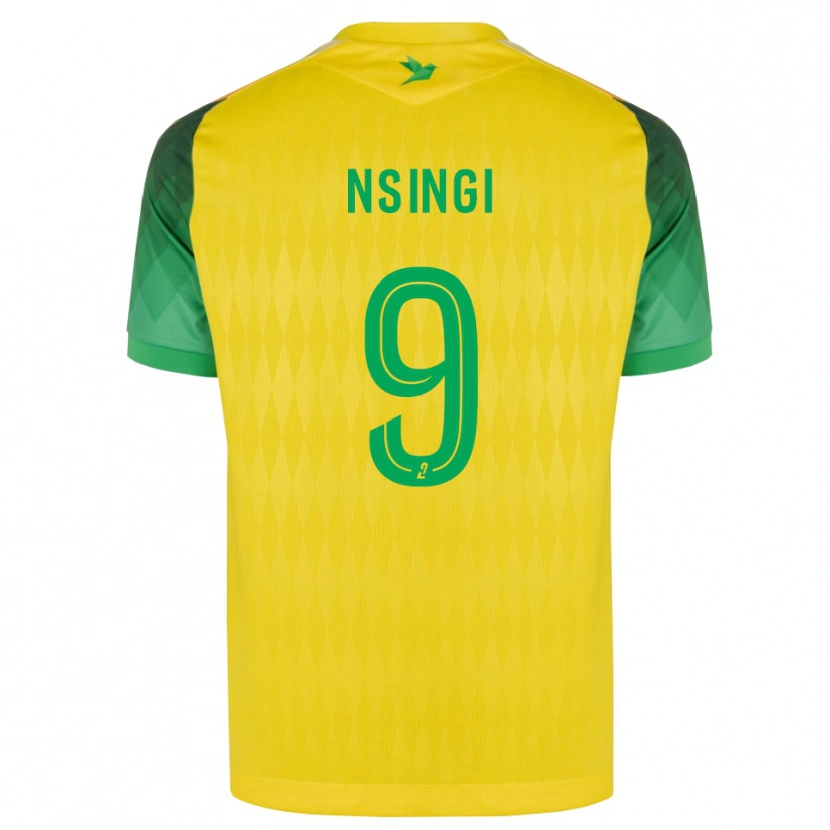 Danxen Dames Plamedi Nsingi #9 Geel Groen Rood Thuisshirt Thuistenue 2026/27 T-Shirt België