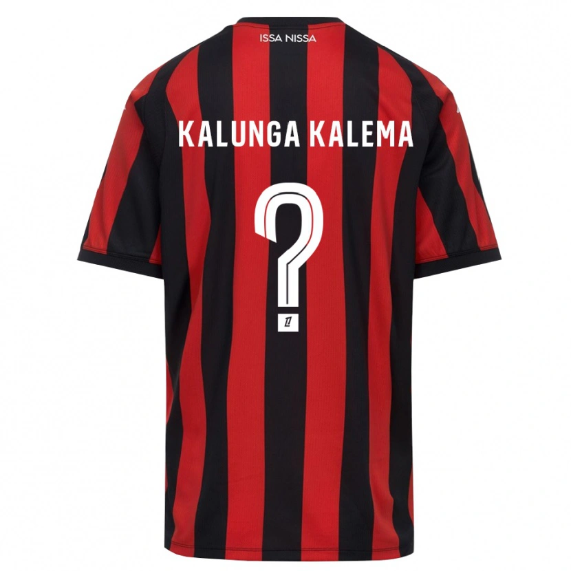 Danxen Dames Kevin Kalunga Kalema #0 Rood Zwart Wit Thuisshirt Thuistenue 2026/27 T-Shirt België