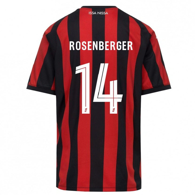 Danxen Dames Léa Rosenberger #14 Rood Zwart Wit Thuisshirt Thuistenue 2026/27 T-Shirt België