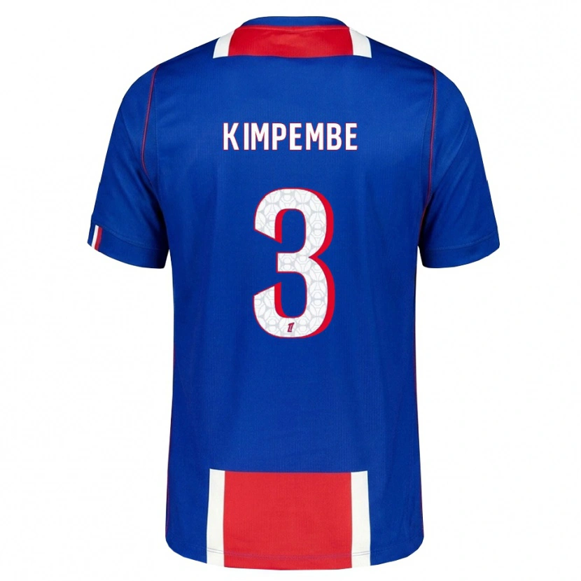 Danxen Dames Presnel Kimpembe #3 Rood Wit Blauw Thuisshirt Thuistenue 2026/27 T-Shirt België