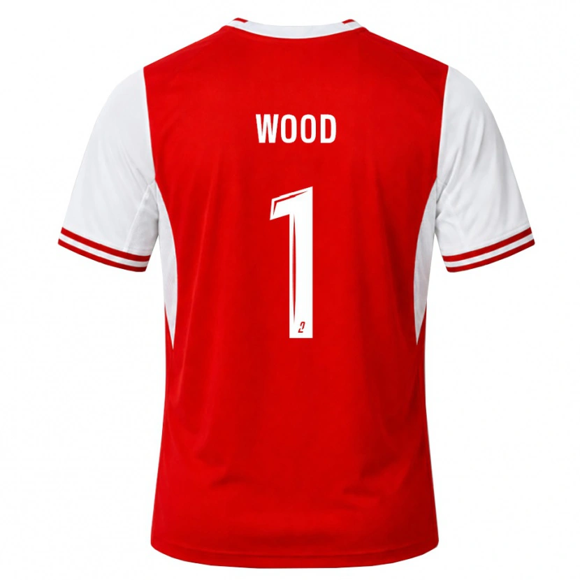 Danxen Dames Mackenzie Wood #1 Rood Wit Thuisshirt Thuistenue 2026/27 T-Shirt België