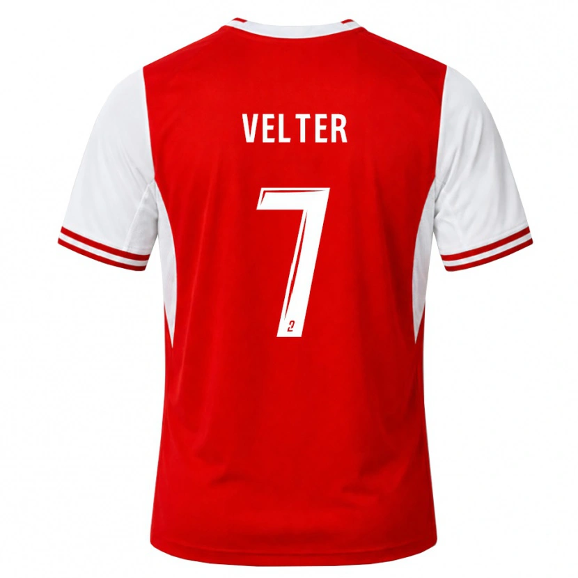 Danxen Dames Timéo Velter #7 Rood Wit Thuisshirt Thuistenue 2026/27 T-Shirt België