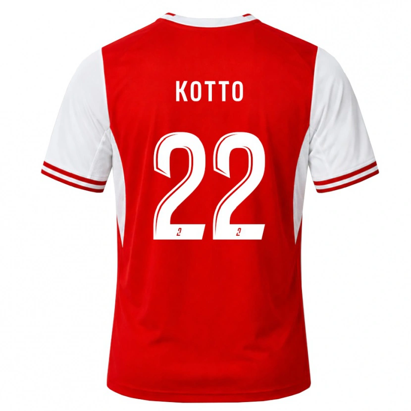 Danxen Dames Samuel Kotto #22 Rood Wit Thuisshirt Thuistenue 2026/27 T-Shirt België