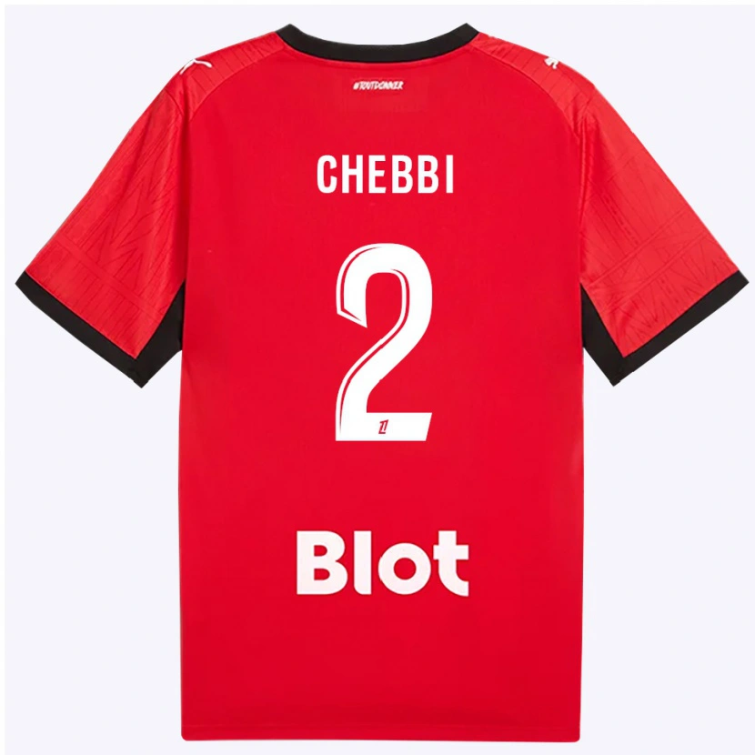 Danxen Dames Mohamed Chebbi #2 Rood Zwart Wit Thuisshirt Thuistenue 2026/27 T-Shirt België