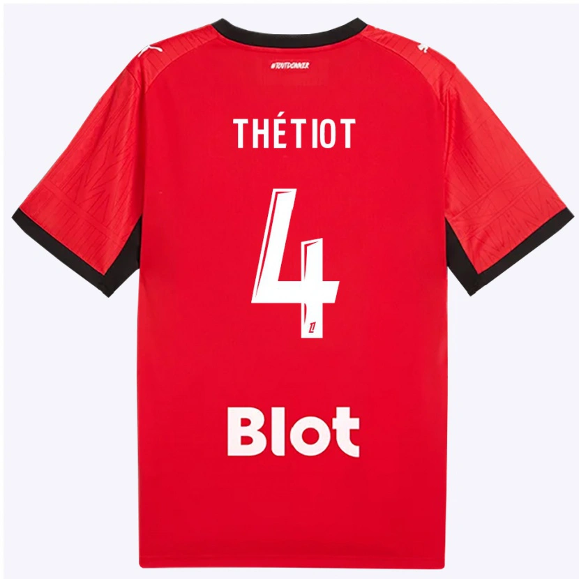 Danxen Dames Firmin Thétiot #4 Rood Zwart Wit Thuisshirt Thuistenue 2026/27 T-Shirt België