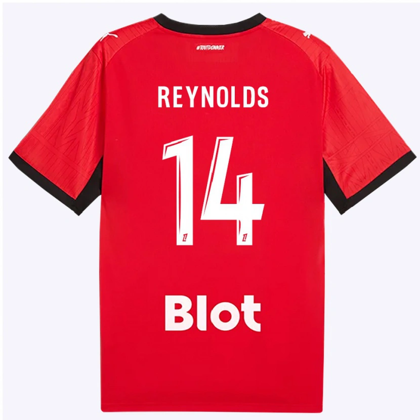 Danxen Dames Bryan Reynolds #14 Rood Zwart Wit Thuisshirt Thuistenue 2026/27 T-Shirt België