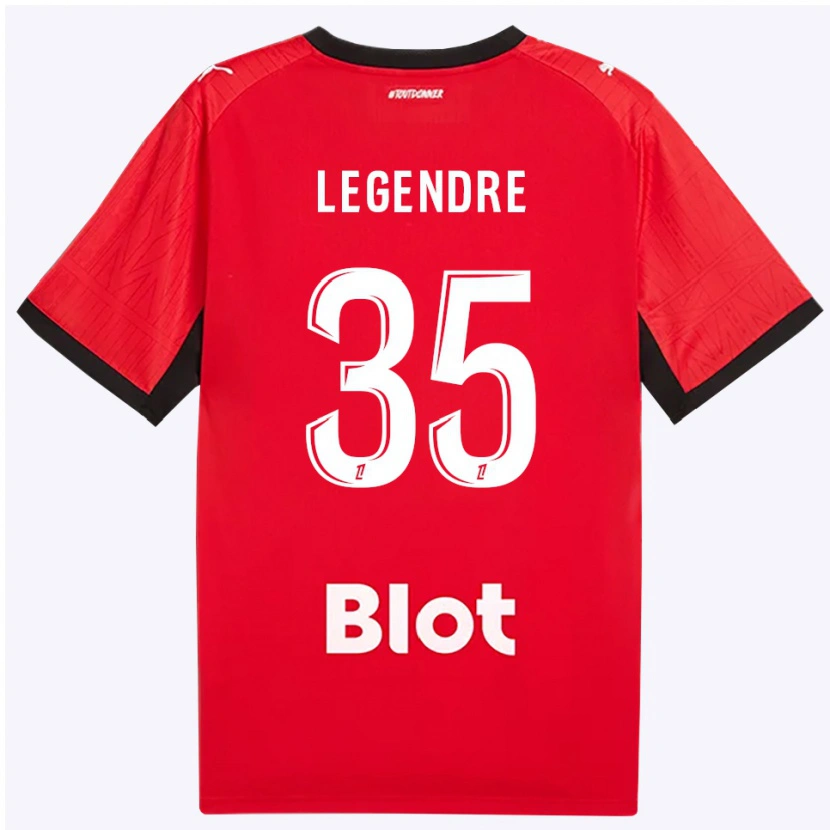 Danxen Dames Elías Legendre Quiñónez #35 Rood Zwart Wit Thuisshirt Thuistenue 2026/27 T-Shirt België