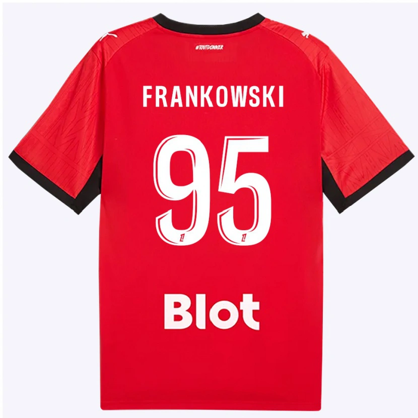 Danxen Dames Przemyslaw Frankowski #95 Rood Zwart Wit Thuisshirt Thuistenue 2026/27 T-Shirt België