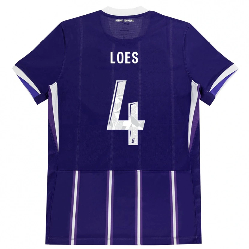 Danxen Dames Wayan Loes #4 Paars Wit Thuisshirt Thuistenue 2026/27 T-Shirt België