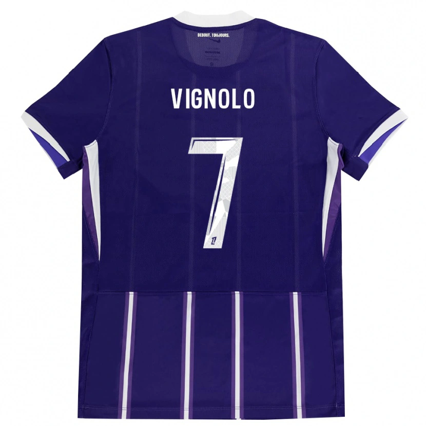 Danxen Dames Julián Vignolo #7 Paars Wit Thuisshirt Thuistenue 2026/27 T-Shirt België