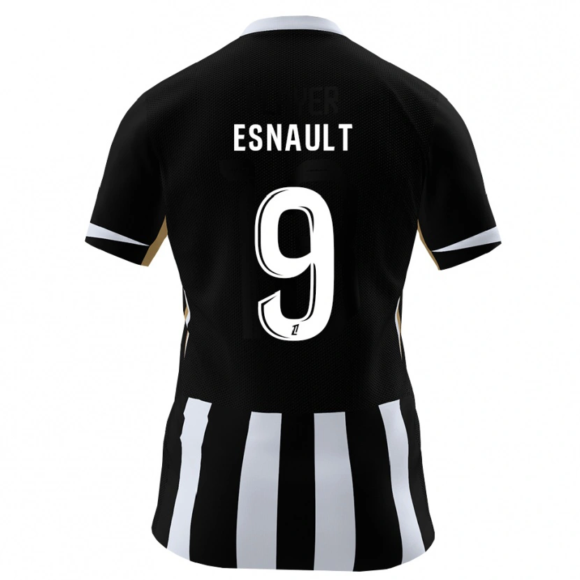 Danxen Dames Joshua Esnault #9 Zwart Blauw Thuisshirt Thuistenue 2026/27 T-Shirt België
