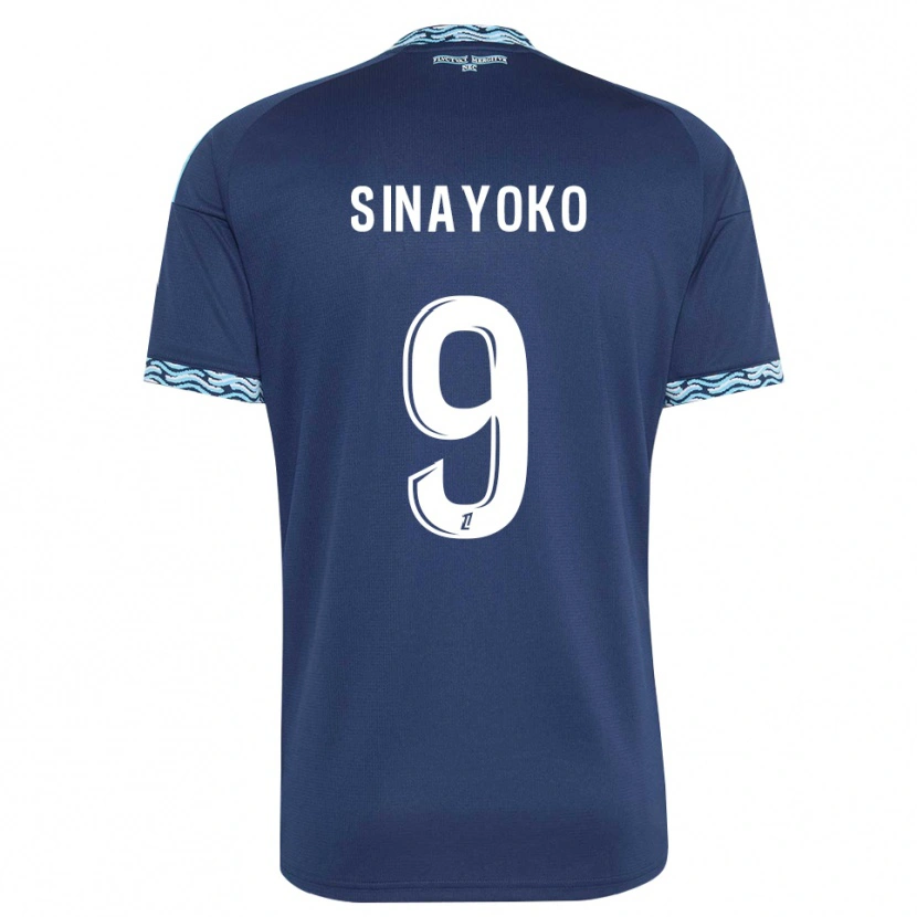 Danxen Dames Lassine Sinayoko #9 Staalblauw Wit Thuisshirt Thuistenue 2026/27 T-Shirt België