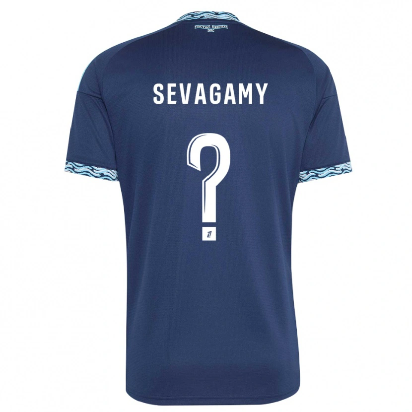 Danxen Dames Romann Sevagamy #0 Staalblauw Wit Thuisshirt Thuistenue 2026/27 T-Shirt België