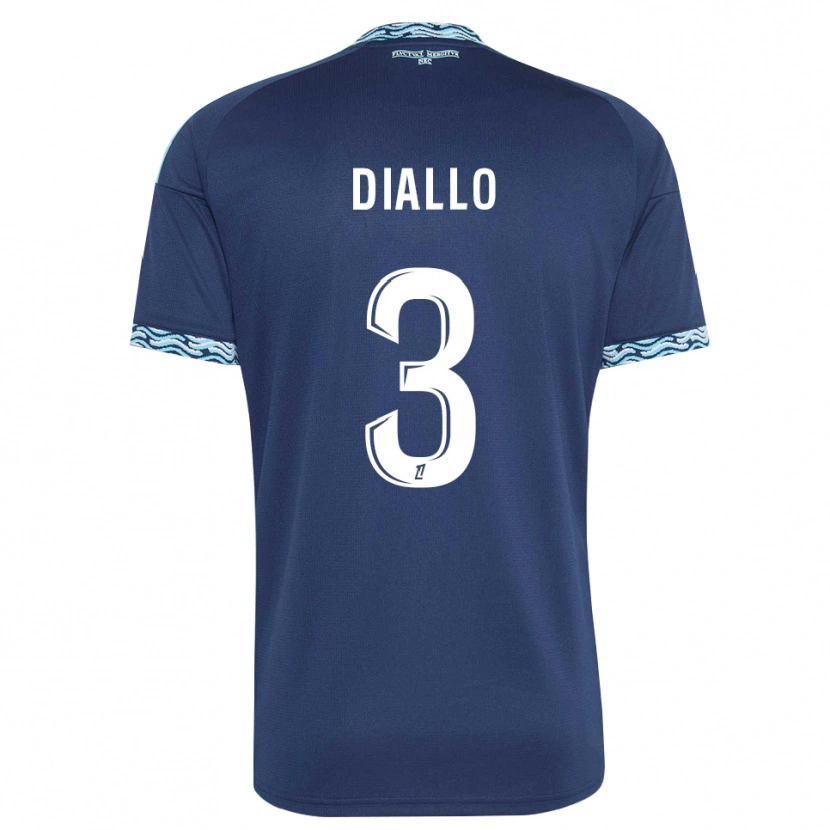 Danxen Dames Ibrahim Diallo #3 Staalblauw Wit Thuisshirt Thuistenue 2026/27 T-Shirt België