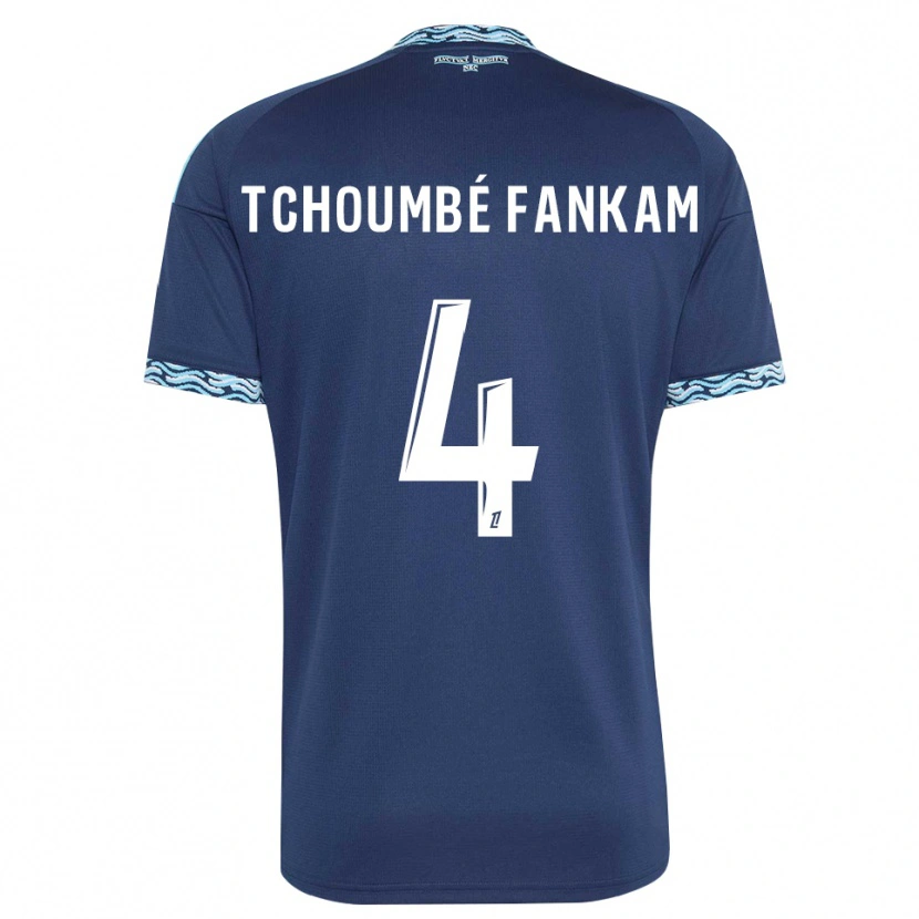 Danxen Dames Erwan Tchoumbé Fankam #4 Staalblauw Wit Thuisshirt Thuistenue 2026/27 T-Shirt België