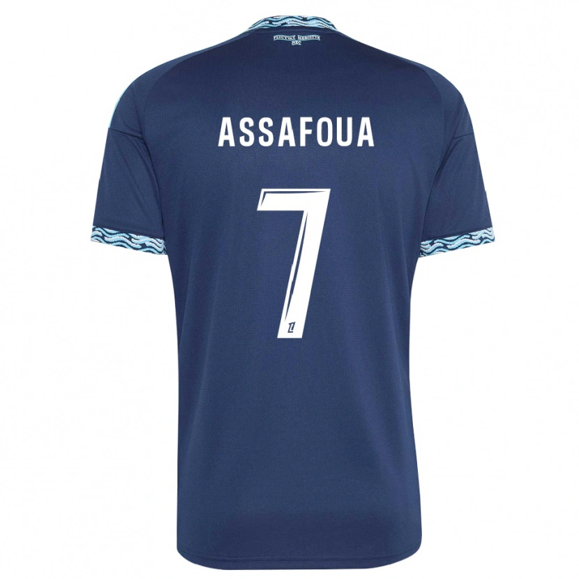 Danxen Dames Nolhan Assafoua #7 Staalblauw Wit Thuisshirt Thuistenue 2026/27 T-Shirt België