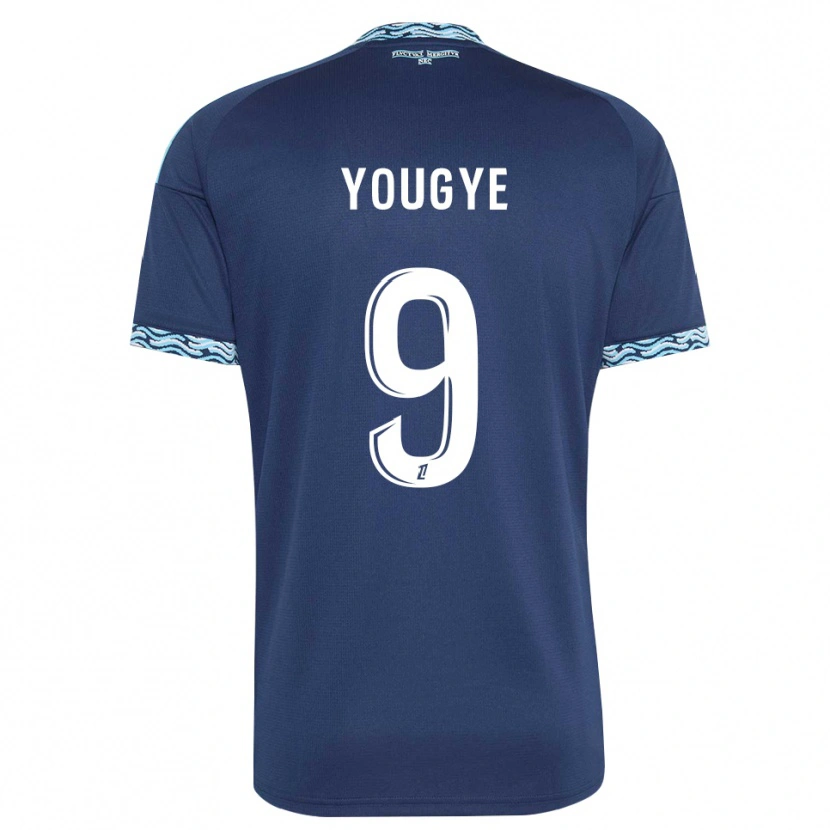Danxen Dames Joshua Yougye #9 Staalblauw Wit Thuisshirt Thuistenue 2026/27 T-Shirt België