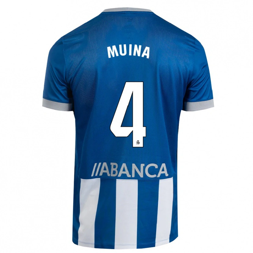 Danxen Dames Henar Muiña #4 Blauw Grijs Wit Thuisshirt Thuistenue 2026/27 T-Shirt België
