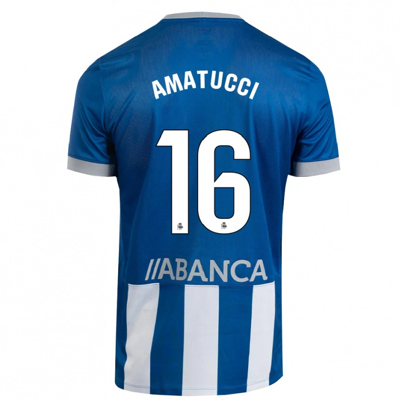 Danxen Dames Lorenzo Amatucci #16 Blauw Grijs Wit Thuisshirt Thuistenue 2026/27 T-Shirt België