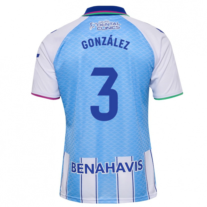 Danxen Dames Óscar González #3 Diep Hemelsblauw Wit Thuisshirt Thuistenue 2026/27 T-Shirt België