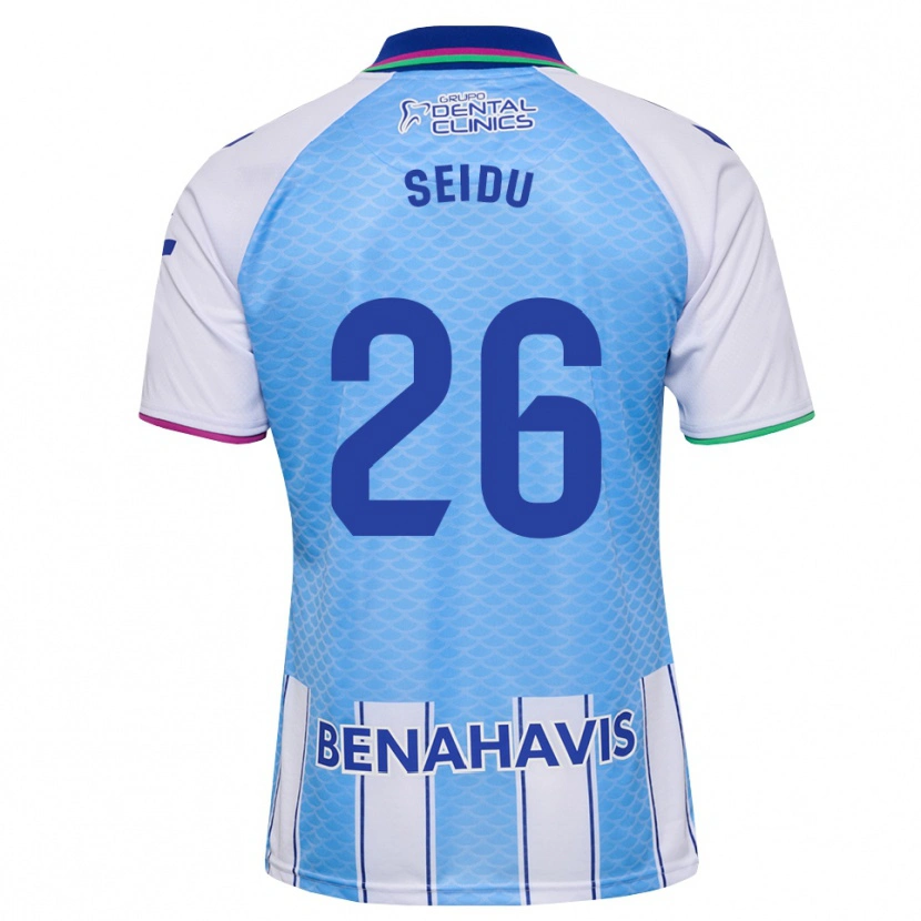 Danxen Dames Abubakar Seidu #26 Diep Hemelsblauw Wit Thuisshirt Thuistenue 2026/27 T-Shirt België