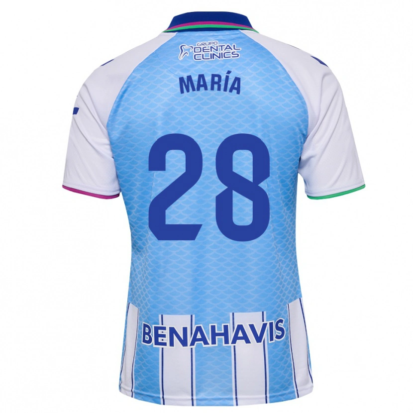 Danxen Dames María Albacete Pato #28 Diep Hemelsblauw Wit Thuisshirt Thuistenue 2026/27 T-Shirt België