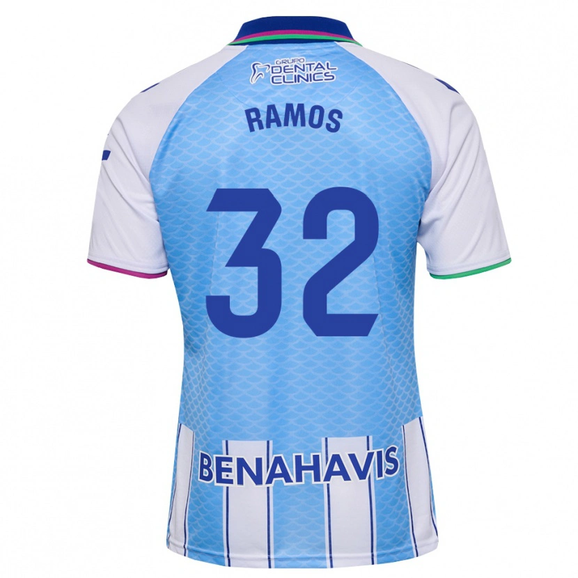 Danxen Dames Salva Ramos #32 Diep Hemelsblauw Wit Thuisshirt Thuistenue 2026/27 T-Shirt België