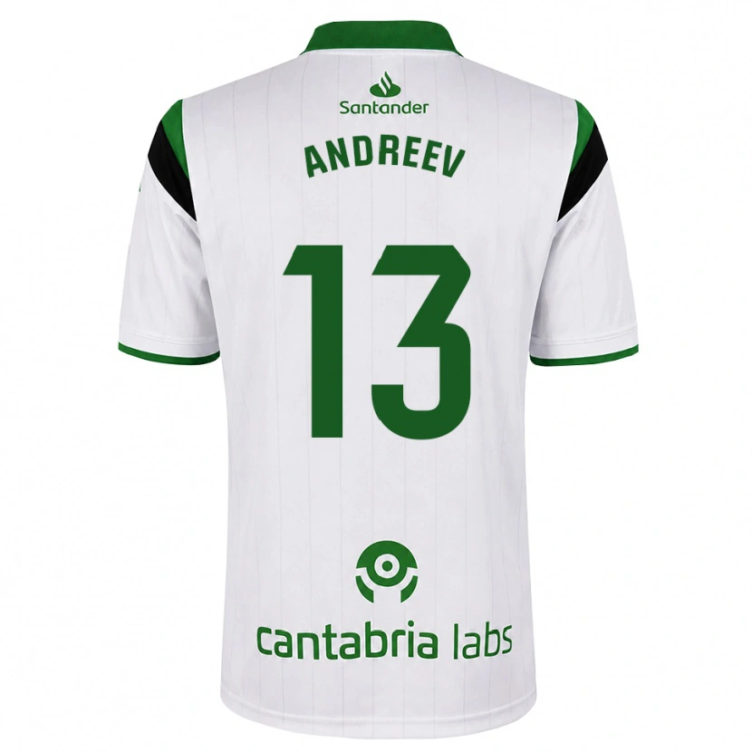 Danxen Dames Plamen Andreev #13 Wit Groen Zwart Thuisshirt Thuistenue 2026/27 T-Shirt België