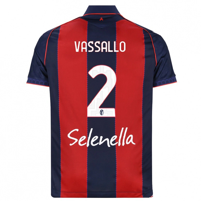 Danxen Dames Giacomo Vassallo #2 Koninklijk Blauw Rood Wit Thuisshirt Thuistenue 2026/27 T-Shirt België